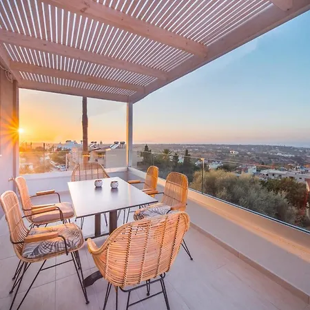 Vilă Aloni 3 Bedroom Sea View With Private Pool Hersonissos (Crete)